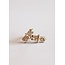 JaxKelly Earrings Druzy Bar Rose Gold