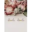 JaxKelly Earrings Dual Triangle Drop Gold