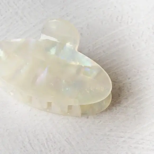 Tiepology Oval the Rainbow Hair Claw- Crystal Pearl