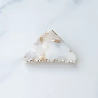 Tiepology Shark Fin Hair Claw- Cream Marble