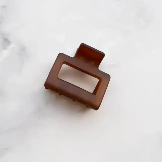 Tiepology Matte Kylie Hair Clip- Ice Dark Brown
