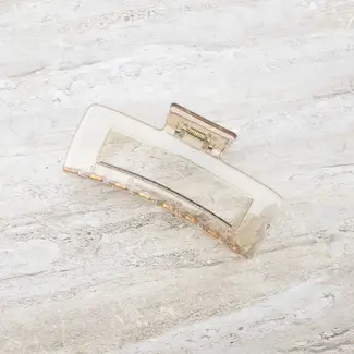 Tiepology Jumbo Long Square Hair Clip-  Glossy Sugar Cane
