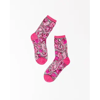 Sock Candy Disco Barbie Black Sheer Crew Sock