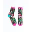 Sock Candy English Rose Black Sheer Ankle Sock