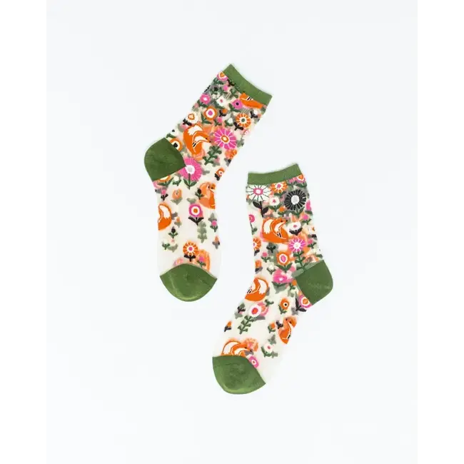 Sock Candy Feeling Foxy Sheer Crew Sock