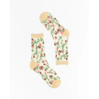 Sock Candy Sheer Rosettes Crew Sock