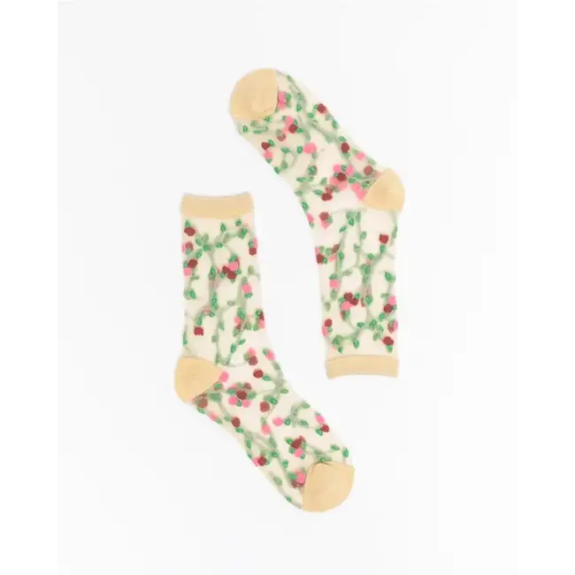 Sock Candy Sheer Rosettes Crew Sock