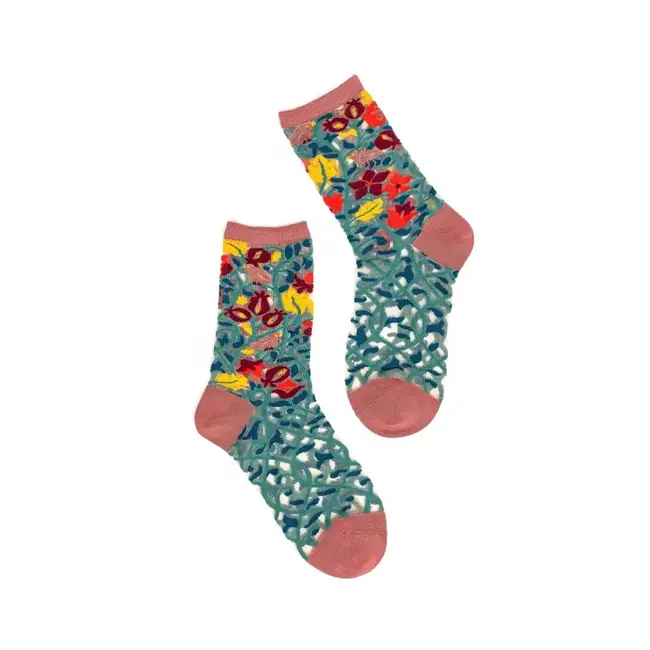 Sock Candy Tapestry Vines Sheer Crew Socks