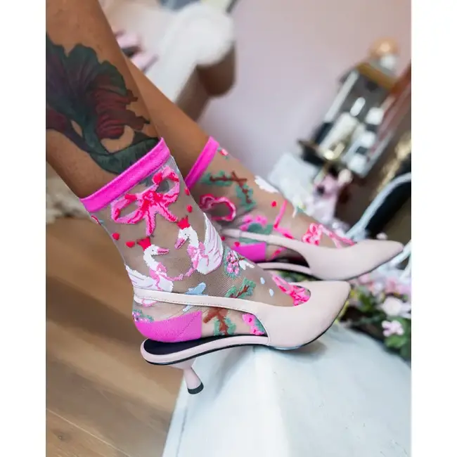 Sock Candy Balletcore Sheer Crew Sock