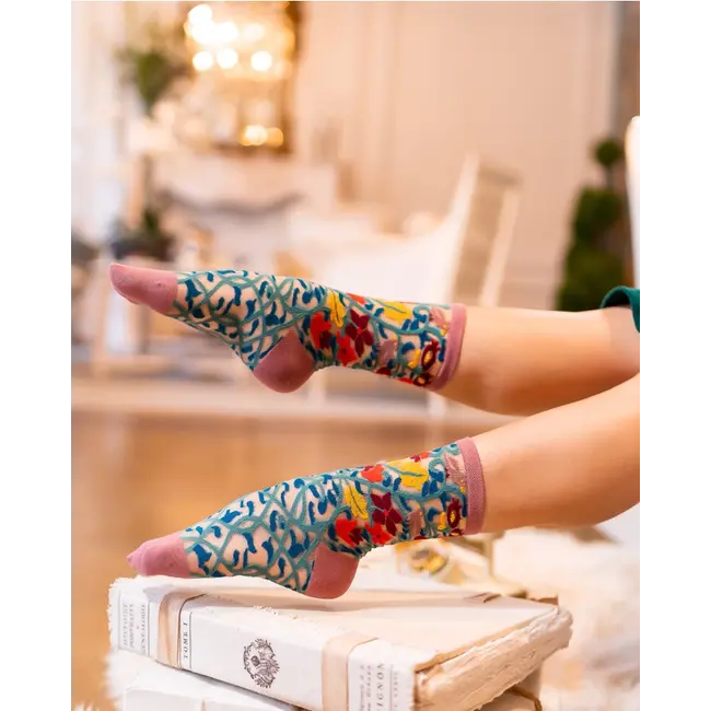 Sock Candy Tapestry Vines Sheer Crew Socks