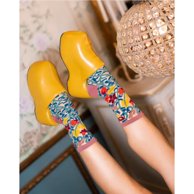 Sock Candy Tapestry Vines Sheer Crew Socks