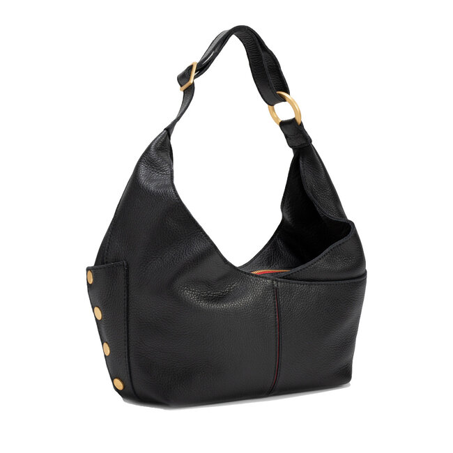 Hammitt Tom Zip Medium - Black - Brushed Gold - Red Zip