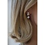 Katie Waltman Dahlia CZ Pearl Studs - Gold