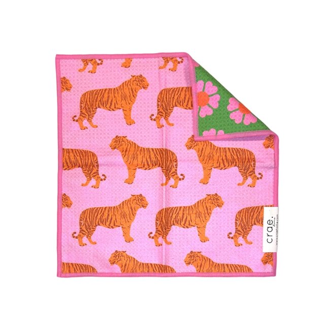 Crae.Home Carole : Reversible Washcloth Pink/Green