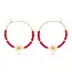 Amano Studio Daisy Bead Hoop Rainbow Coral