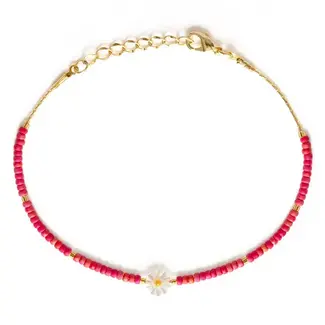 Amano Studio Daisy Miyuki Bead Friendship Bracelet -Rainbow Coral