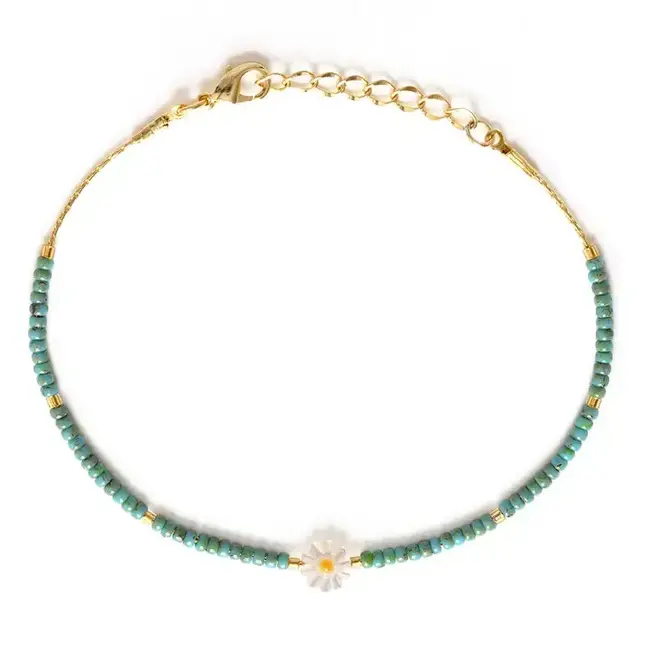 Amano Studio Daisy Miyuki Bead Friendship Bracelet -Blue Picasso