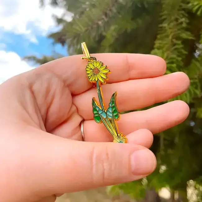 Heirloom Balsamroot Wildflower Keychain