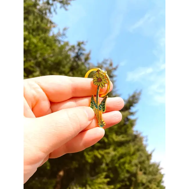 Heirloom Balsamroot Wildflower Keychain