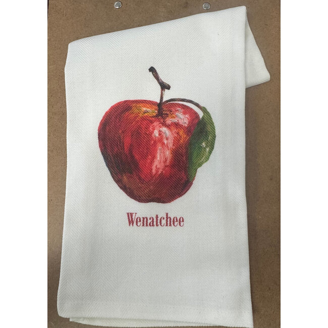 French Graffiti Apple Wenatchee - Dishtowel