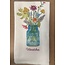 French Graffiti Wildflowers in Mason Jar Wenatchee - Dishtowel