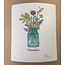 French Graffiti Wildflowers in Mason Jar Wenatchee - Swedish Dishcloth