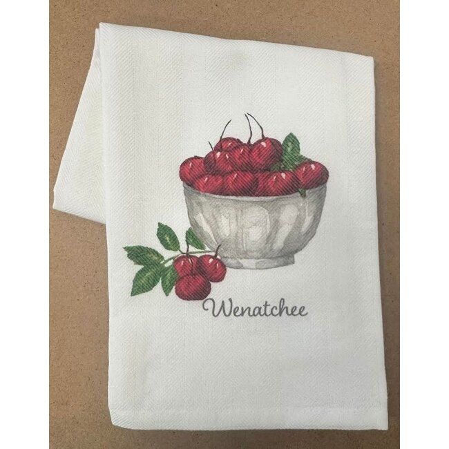 French Graffiti Cherry Bowl Wenatchee - Dishtowel
