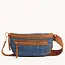 Hammitt Charles Crossbody Large - Mosaic Denim - Brushed Gold