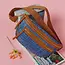 Hammitt Charles Crossbody Large - Mosaic Denim - Brushed Gold