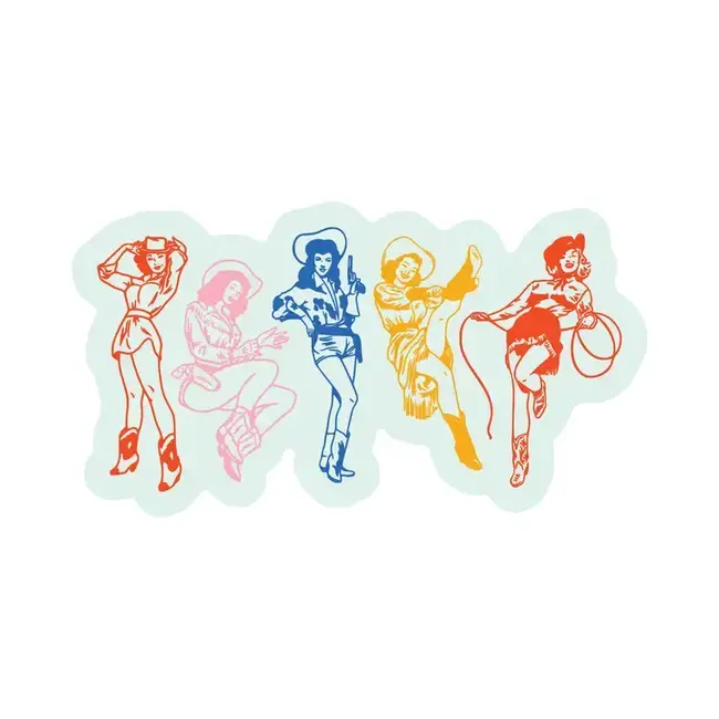 Juju and Moxie Cowgirl Do-Si-Do Vinyl Sticker
