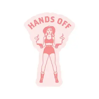 Juju and Moxie Hands Off Vinyl Sticker
