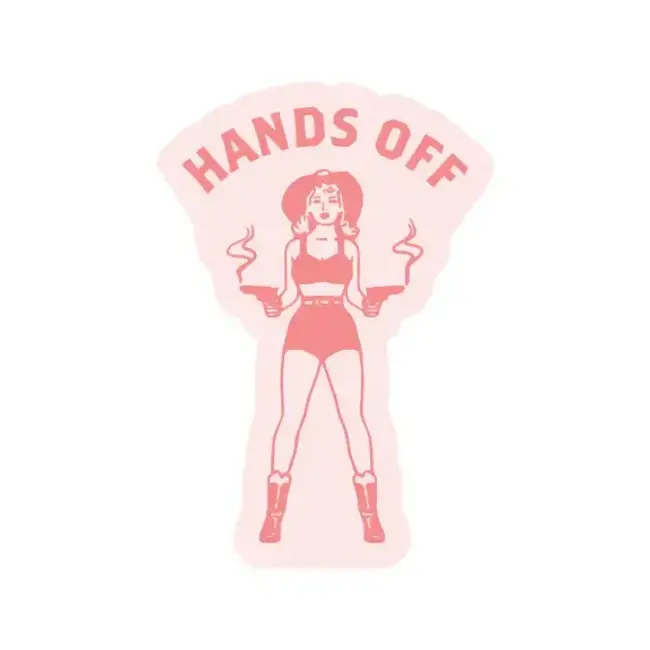 Juju and Moxie Hands Off Vinyl Sticker