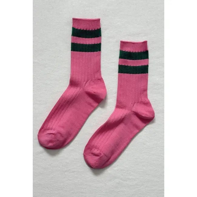 Le Bon Shoppe Her Socks - Varsity - Pink Green