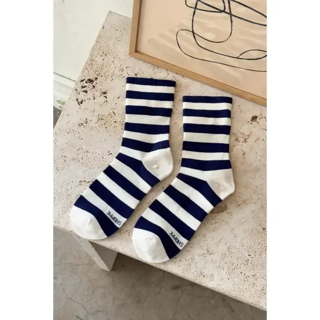 Le Bon Shoppe Wally Sock - Navy Stripe