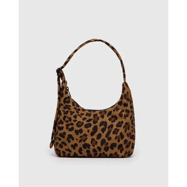Baggu Mini Nylon Shoulder Bag- Leopard