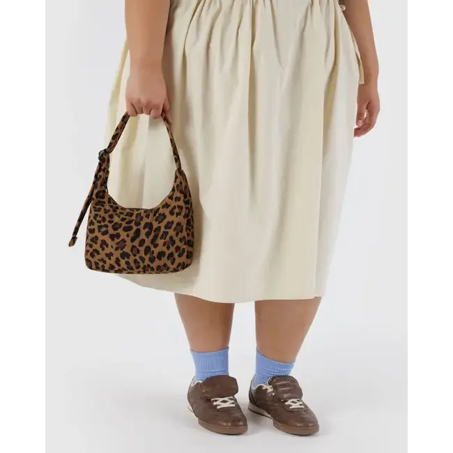 Baggu Mini Nylon Shoulder Bag- Leopard