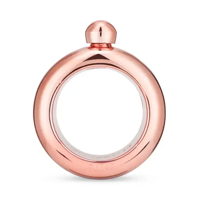 Blush Rose Gold Bangle Flask 3oz