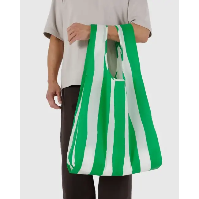 Baggu Big Baggu- Green Printed Stripe