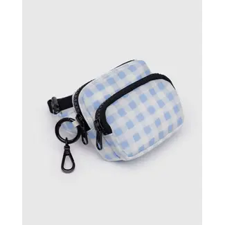 Baggu Fanny Pack Charm- Light Blue Gingham