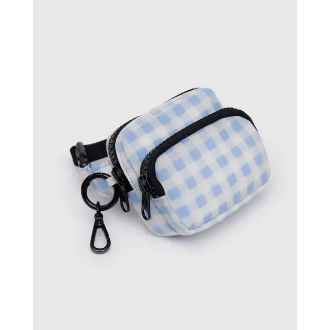 Baggu Fanny Pack Charm- Light Blue Gingham