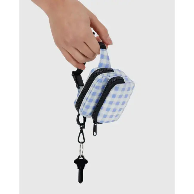 Baggu Fanny Pack Charm- Light Blue Gingham