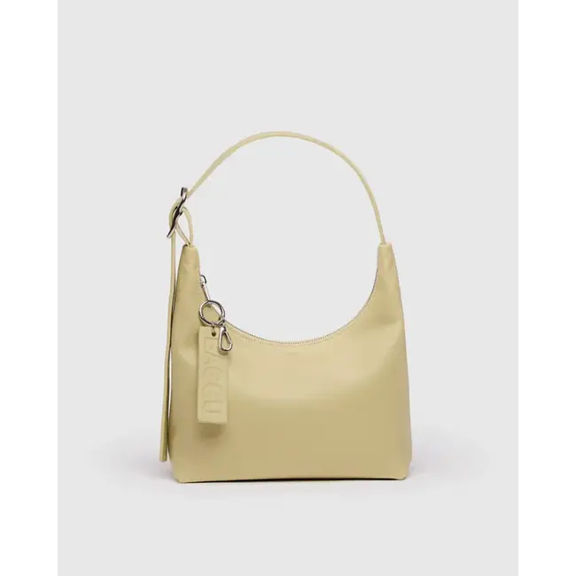 Baggu Mini Recycled Leather Shoulder Bag- Straw