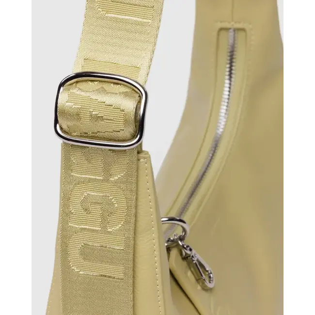 Baggu Small Recycled Leather Crescent Bag- Straw