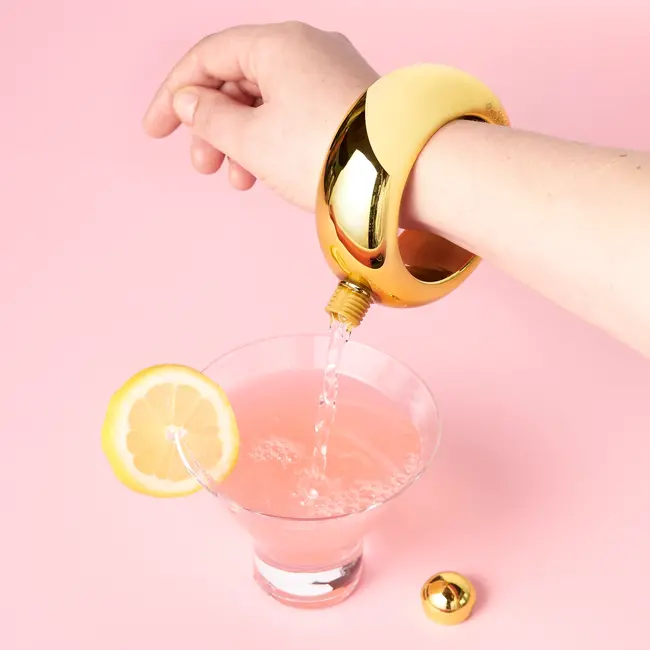 Blush Gold Bangle Flask 3oz