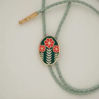 Tiny Deer Studio Three Flower Bolo Tie