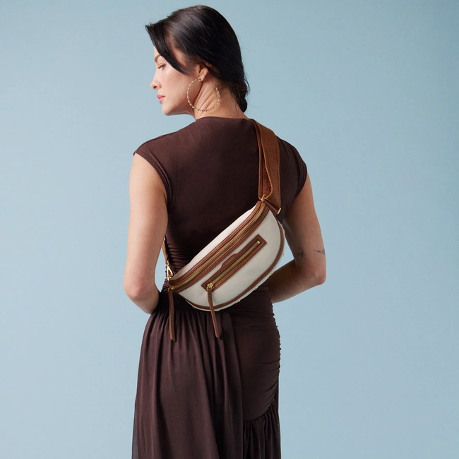 Hammitt Charles Crossbody Med - Courtyard Cream - Brushed Gold