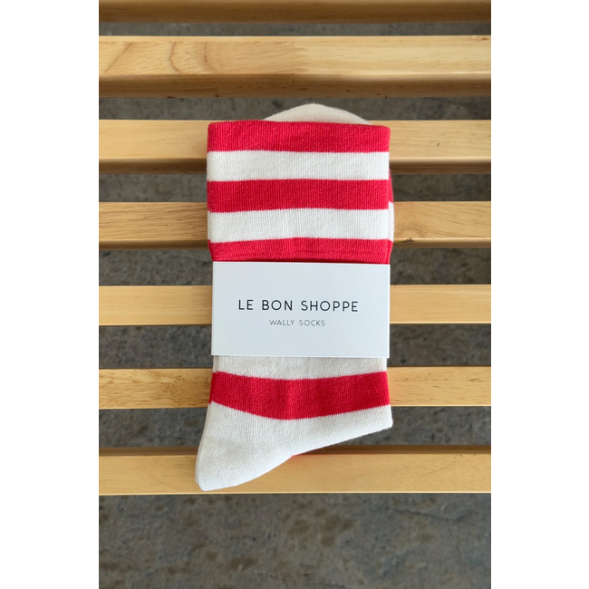 Le Bon Shoppe Wally Sock - Red Stripe