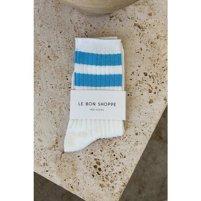 Le Bon Shoppe Her Socks - Varsity - Blue Stripe