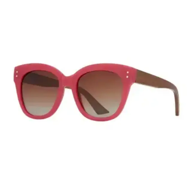 Blue Planet Eyewear Cora- Milky Fuchsia/Walnut Wood/ Gradient Brown