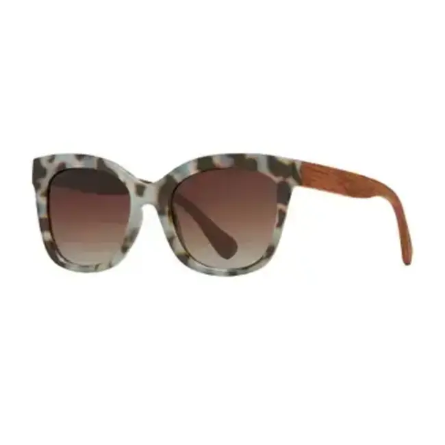 Blue Planet Eyewear Nora - Blue Tort/Walnut/Brown Polarized